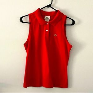 Lacoste sleeveless polo. Worn a few times. Smoke-free home. Size 42 = US 12